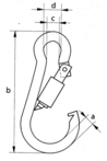 Karabinerhaken D I N 5299 Form C Mit Schraubverschluss