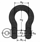 Hochfeste Schäkel Geschweifte Form Mit Augbolzen Hochfeste Schäkel Geschweifte Form Mit Augbolzen